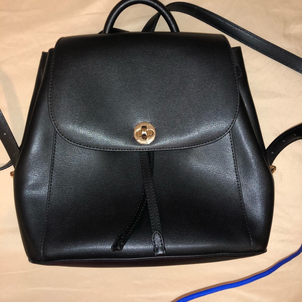 Michael Kors Black Leather Rivington Backpack